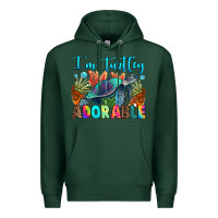 Sports Green i'm turtley adorable Premium Hoodie - RanaPortraitStore