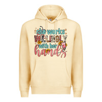 Pina Colada she works willingly with her hands Premium Hoodie - FaDigitalArtStudio