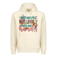 Sandshell she works willingly with her hands Premium Hoodie - FaDigitalArtStudio