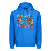 True Royal she works willingly with her hands Premium Hoodie - FaDigitalArtStudio