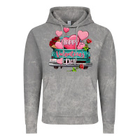 Cloud Rock Happy Valentine's day turquoise truck Vintage Hoodie - HowdyJamesFarm