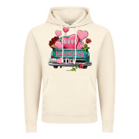 Vintage Artic Happy Valentine's day turquoise truck Vintage Hoodie - HowdyJamesFarm