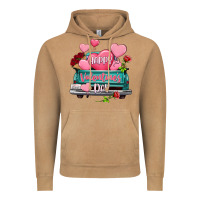 Vintage Camel Happy Valentine's day turquoise truck Vintage Hoodie - HowdyJamesFarm