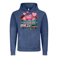 Vintage Denim Happy Valentine's day turquoise truck Vintage Hoodie - HowdyJamesFarm