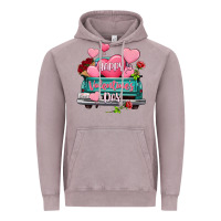 Vintage Zinc Happy Valentine's day turquoise truck Vintage Hoodie - HowdyJamesFarm