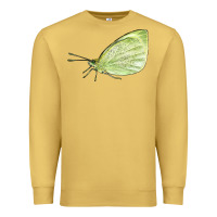 Antique Gold Cabbage White Butterfly Premium Sweatshirt - LillyAllenDesigns