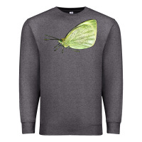 Charcoal Heather Cabbage White Butterfly Premium Sweatshirt - LillyAllenDesigns
