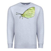 Heather Grey Cabbage White Butterfly Premium Sweatshirt - LillyAllenDesigns