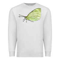 Oatmeal Heather Cabbage White Butterfly Premium Sweatshirt - LillyAllenDesigns