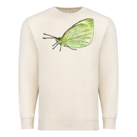Sandshell Cabbage White Butterfly Premium Sweatshirt - LillyAllenDesigns