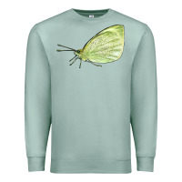 Seafoam Cabbage White Butterfly Premium Sweatshirt - LillyAllenDesigns