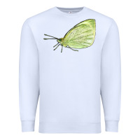 White Cabbage White Butterfly Premium Sweatshirt - LillyAllenDesigns