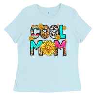 Baby Blue cool mom Ladies Tee - LillyAllenDesigns