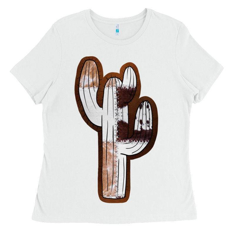 Leather Cowhide Cactus Ladies Tee by RanaPortraitStore | Teevron