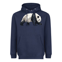 Navy walking panda Heavyweight Hoodie - LillyAllenDesigns