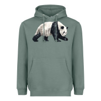 Sage walking panda Heavyweight Hoodie - LillyAllenDesigns