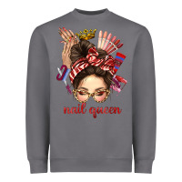 Storm nail queen messy bun with crown bbs Heavyweight Sweatshirt - BundleAndBundleShop