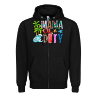 Black Mama Of Duty Zipper Hoodie - CowhideDigitalArt