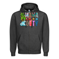 Charcoal Heather Mama Of Duty Zipper Hoodie - CowhideDigitalArt