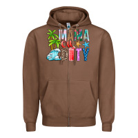 Chestnut Mama Of Duty Zipper Hoodie - CowhideDigitalArt