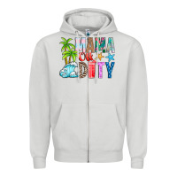 Dove Grey Mama Of Duty Zipper Hoodie - CowhideDigitalArt