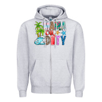 Heather Grey Mama Of Duty Zipper Hoodie - CowhideDigitalArt