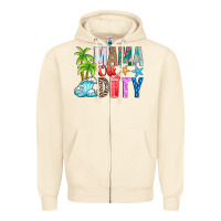 Sandshell Mama Of Duty Zipper Hoodie - CowhideDigitalArt