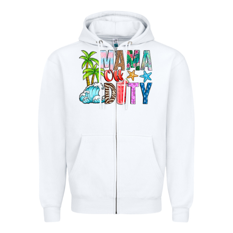 Mama Of Duty Zipper Hoodie by CowhideDigitalArt | Teevron