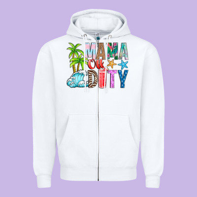 Mama Of Duty Zipper Hoodie Designed By Cowhidedigitalart