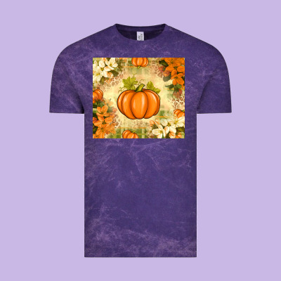 Fall Pumpkins With Flowers Vintage Tee Designed By Texasbilliewilder