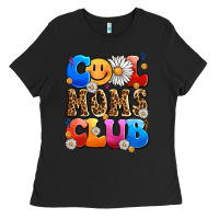 Black cool moms club Ladies Tee - LillyAllenDesigns