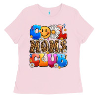 Bubblegum Pink cool moms club Ladies Tee - LillyAllenDesigns