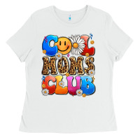 White cool moms club Ladies Tee - LillyAllenDesigns