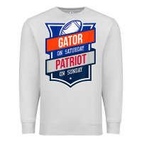 Dove Grey retro gator on saturday patriot on sunday gainesville gift Premium Sweatshirt - lanVoArt