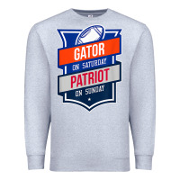 Heather Grey retro gator on saturday patriot on sunday gainesville gift Premium Sweatshirt - lanVoArt