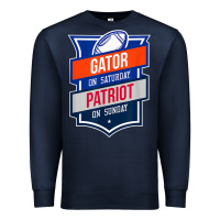 Navy retro gator on saturday patriot on sunday gainesville gift Premium Sweatshirt - lanVoArt