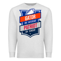 Oatmeal Heather retro gator on saturday patriot on sunday gainesville gift Premium Sweatshirt - lanVoArt