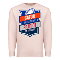 Pale Pink retro gator on saturday patriot on sunday gainesville gift Premium Sweatshirt - lanVoArt