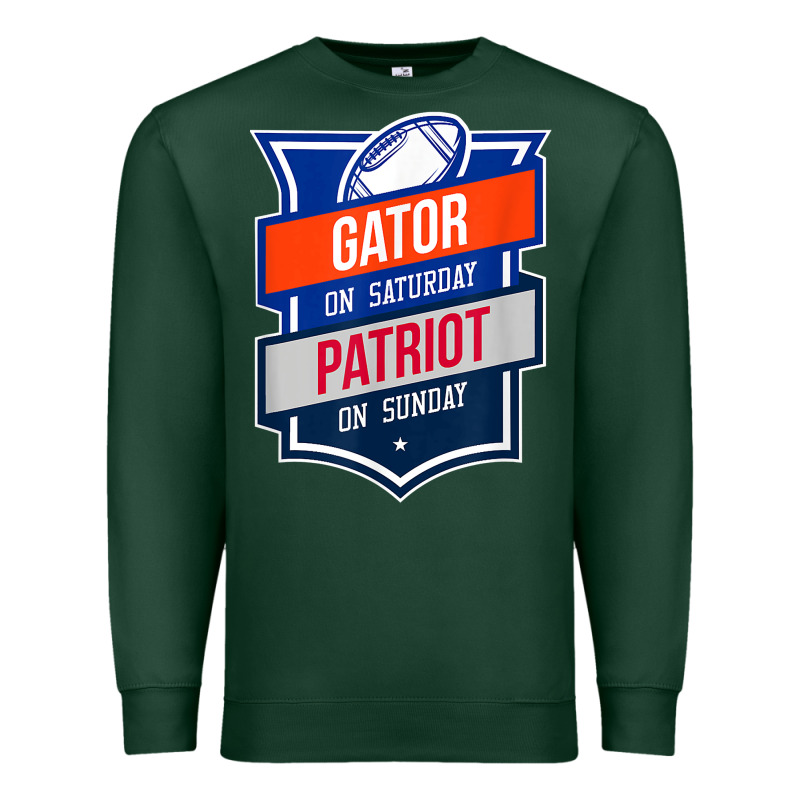 Retro Gator On Saturday Patriot On Sunday Gainesville Gift Premium Sweatshirt by lanVoArt | Teevron