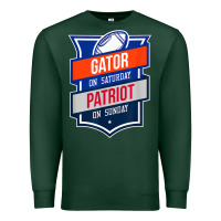 Sports Green retro gator on saturday patriot on sunday gainesville gift Premium Sweatshirt - lanVoArt