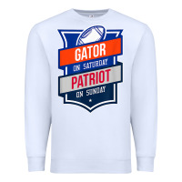 White retro gator on saturday patriot on sunday gainesville gift Premium Sweatshirt - lanVoArt