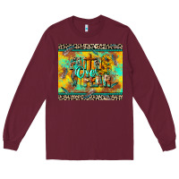 Burgundy faith over fear Long Sleeve Tee - CowGirlArtShop