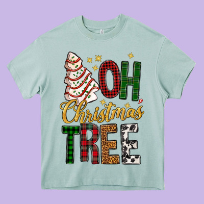 Oh Christmas Tree Bbs Heavy Core Tee Designed By Bundleandbundleshop
