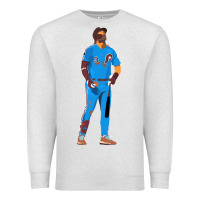 Oatmeal Heather bryce harper powder blue Premium Sweatshirt - lanVoArt