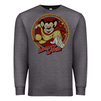 Charcoal Heather distressed mighty Premium Sweatshirt - lanVoArt