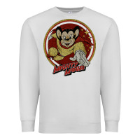 Dove Grey distressed mighty Premium Sweatshirt - lanVoArt