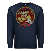Navy distressed mighty Premium Sweatshirt - lanVoArt