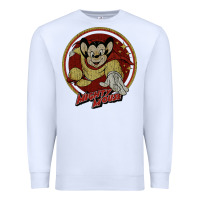White distressed mighty Premium Sweatshirt - lanVoArt