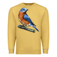 Antique Gold Eastern Bluebird Premium Sweatshirt - LillyAllenDesigns