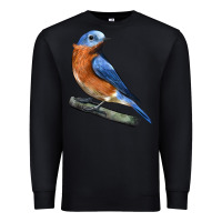 Black Eastern Bluebird Premium Sweatshirt - LillyAllenDesigns